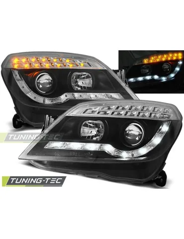 Phares à LED noirs pour OPEL ASTRA H 03.04-10
