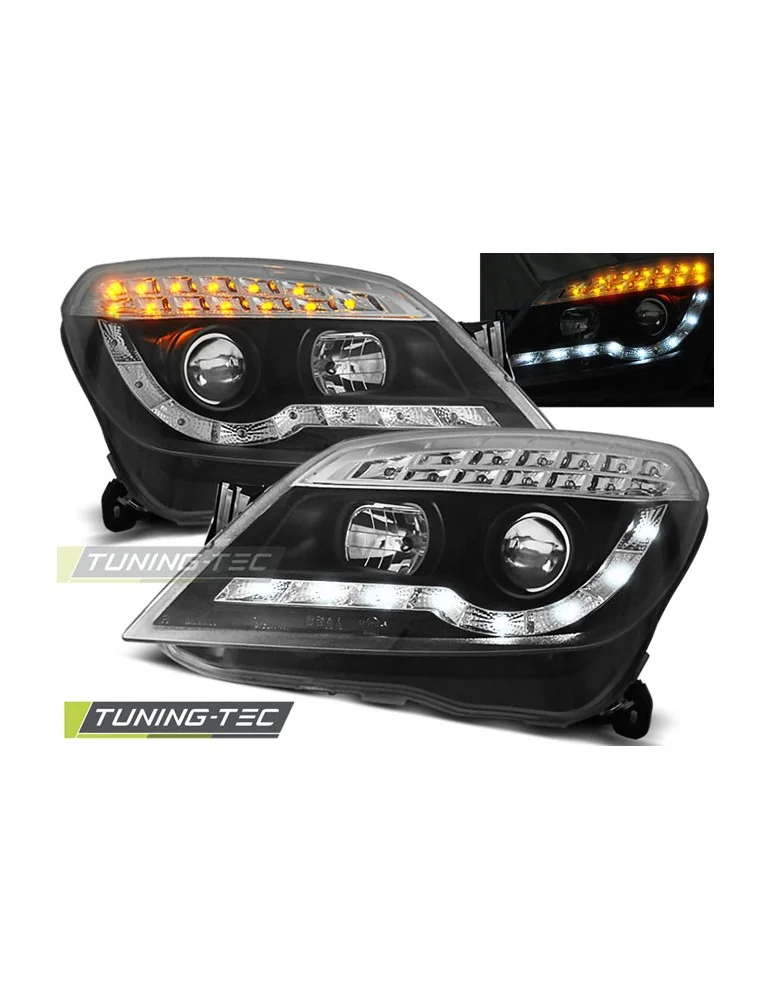 Phares à LED noirs pour OPEL ASTRA H 03.04-10