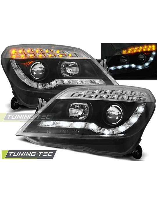 Phares à LED noirs pour Opel Astra H (2004 - 2010)