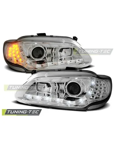 Phares à LED chromés pour RENAULT MEGANE/SCENIC 96-02.99