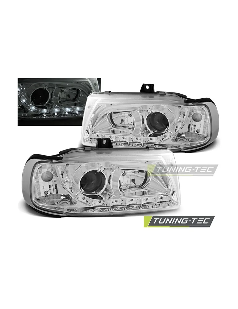 Phares à LED chromés pour SEAT IBIZA/CORDOBA/POLO VARIANT Berline 10.93-08.99