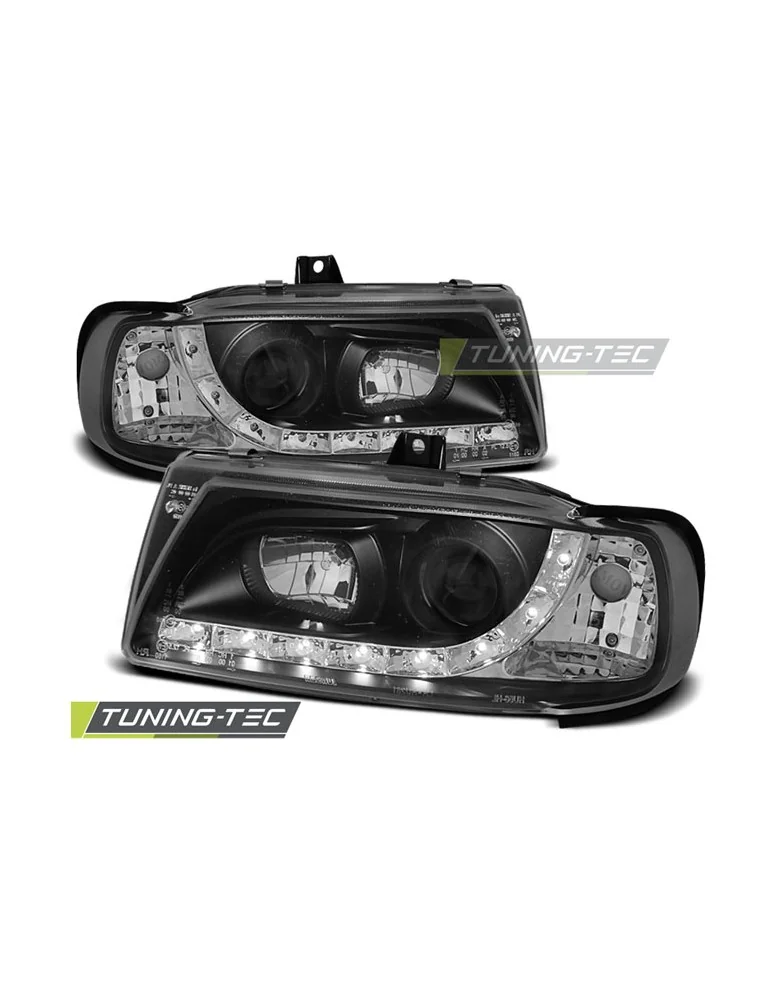 Phares à LED noirs pour SEAT IBIZA/CORDOBA/POLO VARIANT Berline 10.93-08.99