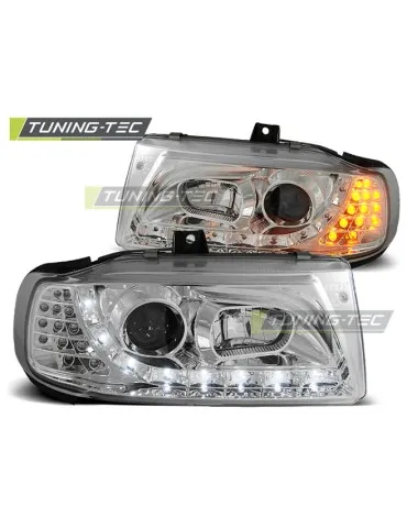 Phares à LED chromés pour SEAT IBIZA/CORDOBA POLO VARIANT Berline 10.93-08.99