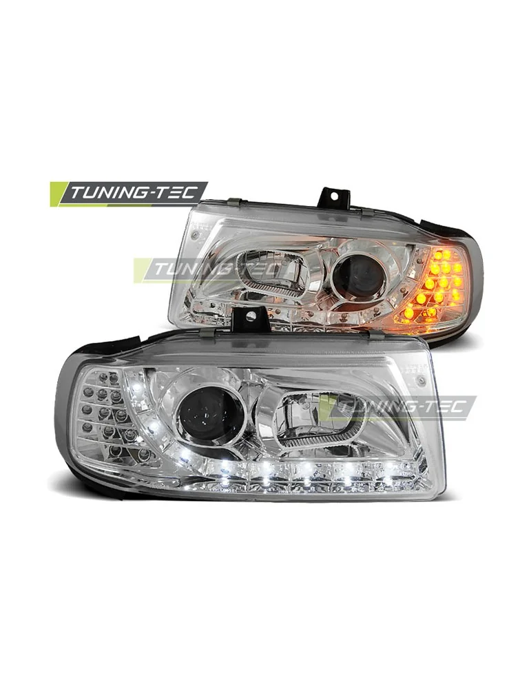 Phares à LED chromés pour SEAT IBIZA/CORDOBA POLO VARIANT Berline 10.93-08.99