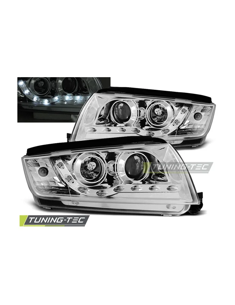 Phares à LED chromés pour SKODA FABIA 12.99-08