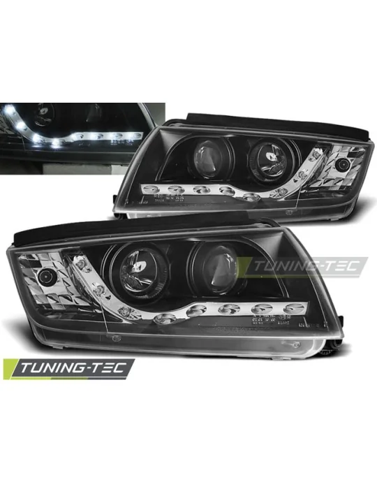 Phares à LED noirs pour Skoda Fabia (1999 - 2008)