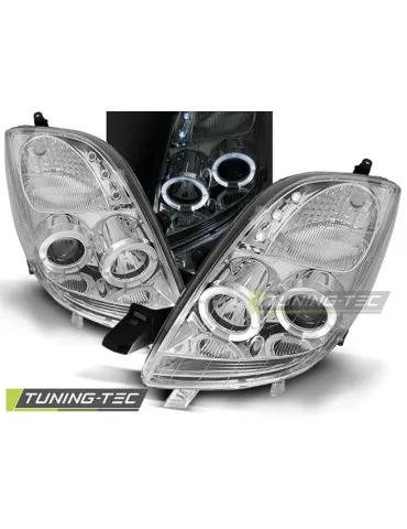 Phares chromés pour TOYOTA YARIS 06-09