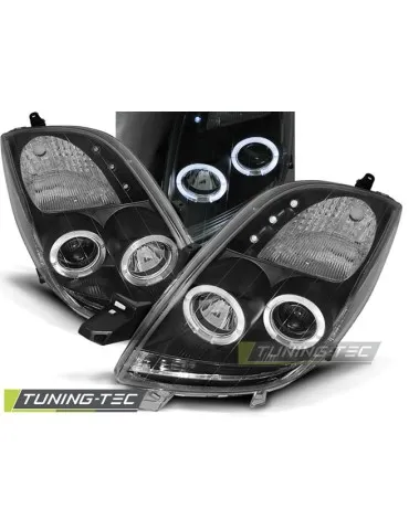 Phares noirs pour TOYOTA YARIS 06-09