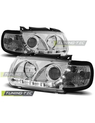 Phares à LED chromés pour VW POLO 6N 10.94-09.99 berline à hayon