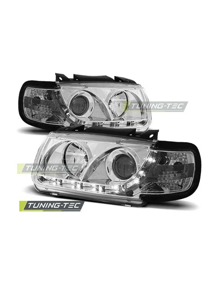 Phares à LED chromés pour VW POLO 6N 10.94-09.99 berline à hayon