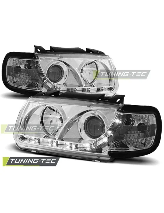 Phares à LED chromés pour VW Polo 6N berline à hayon (1994 - 1999)