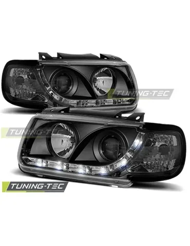 Phares à LED noirs pour VW POLO 6N 10.94-09.99 berline à hayon