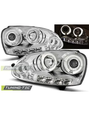 Phares chromés pour VW GOLF 5 10.03-09