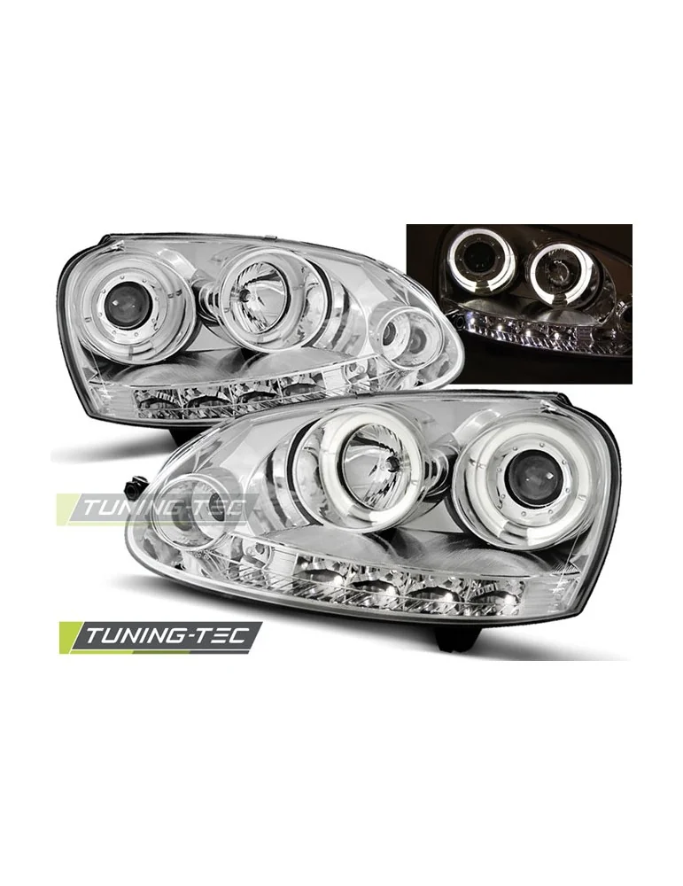 Phares chromés pour VW GOLF 5 10.03-09