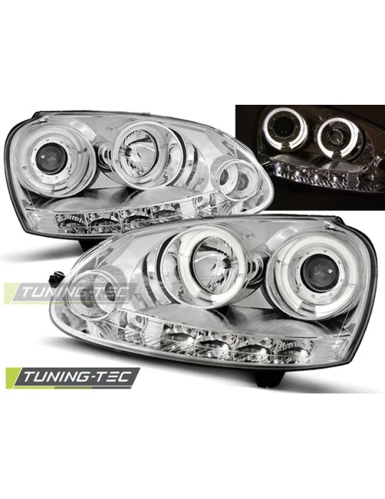 Phares chromés pour VW Golf 5 (2003 - 2009)