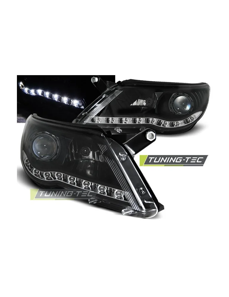 Phares à LED noirs pour VW TIGUAN 10.07-11