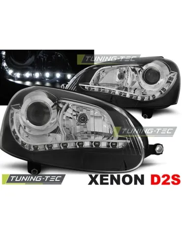 Phares au xénon noirs pour VW GOLF 5
