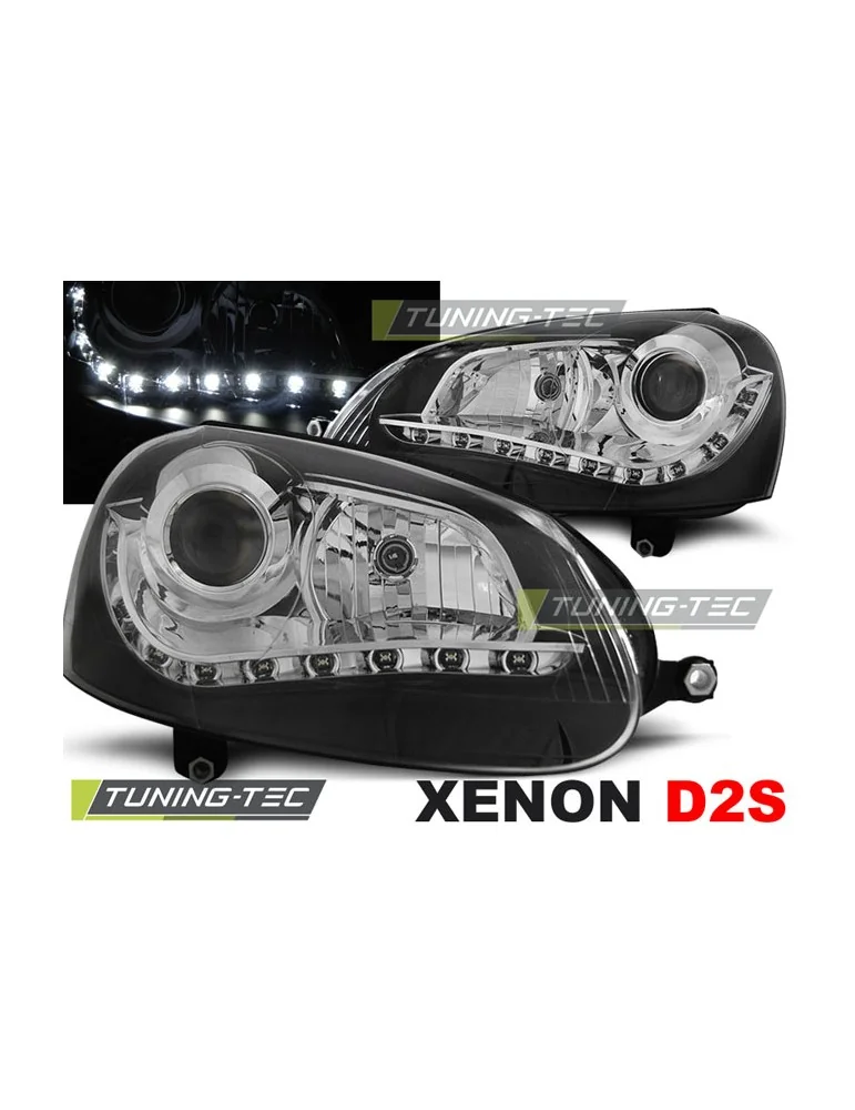Phares au xénon noirs pour VW GOLF 5