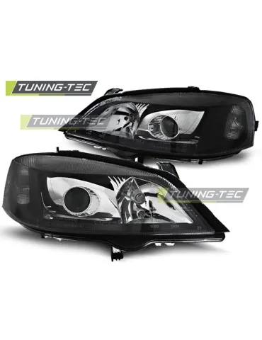 Phares noirs pour OPEL ASTRA G 09.97-02.04 H7