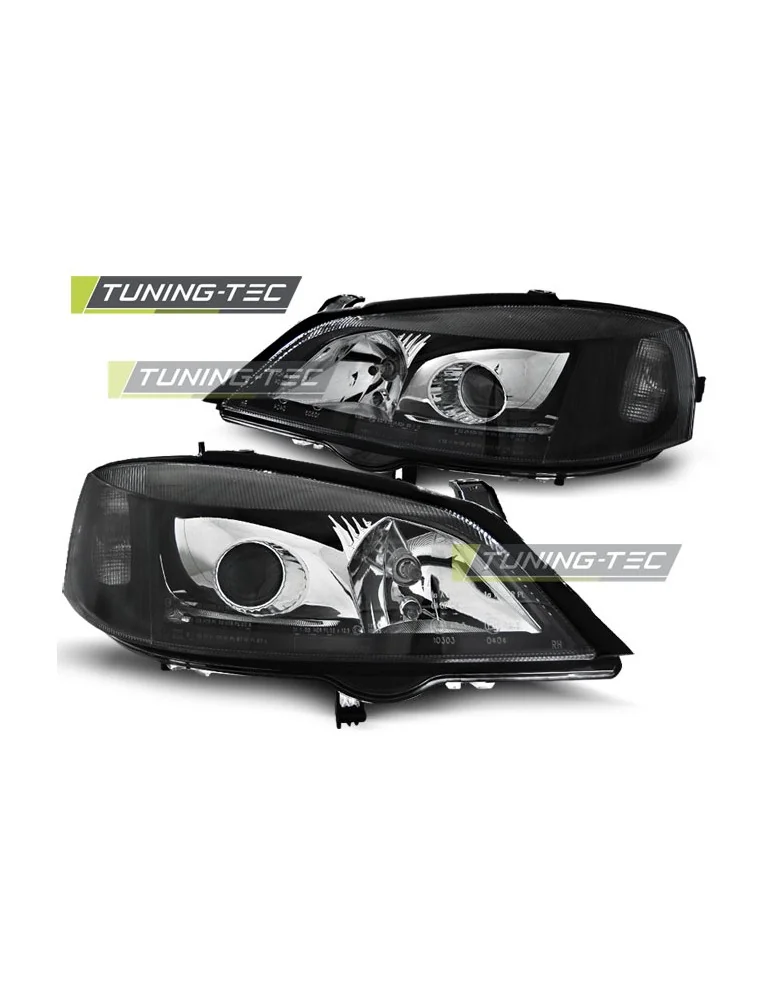 Phares noirs pour OPEL ASTRA G 09.97-02.04 H7