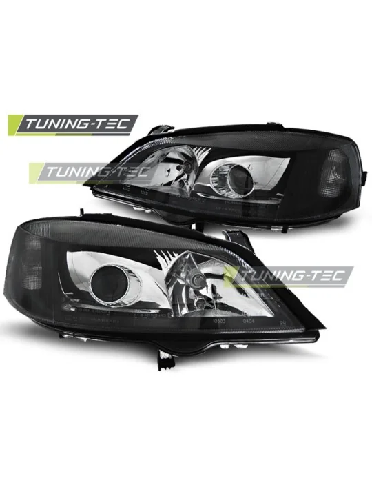 Phares noirs pour Opel Astra G H7 (1997 - 2004)