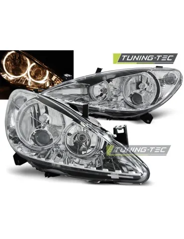Phares chromés pour PEUGEOT 307 04.01-06.05