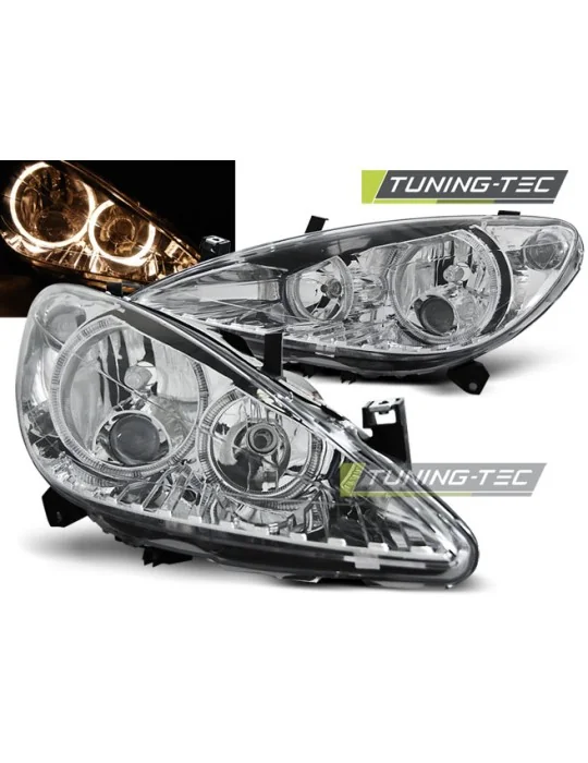 Phares chromés pour Peugeot 307 (2001 - 2005)
