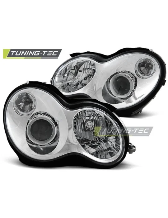 Phares chromés pour Mercedes W203 Classe C (2000 - 2004)