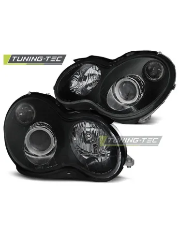 Phares noirs pour MERCEDES W203 C-KLASA 07.00-03.04