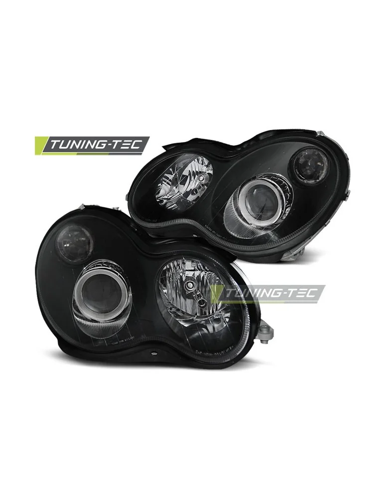 Phares noirs pour MERCEDES W203 C-KLASA 07.00-03.04