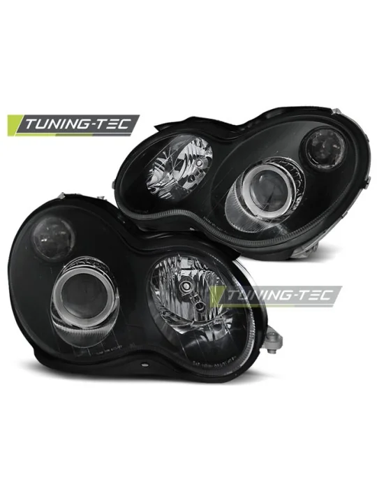 Phares noirs pour Mercedes W203 Classe C (2000 - 2004)