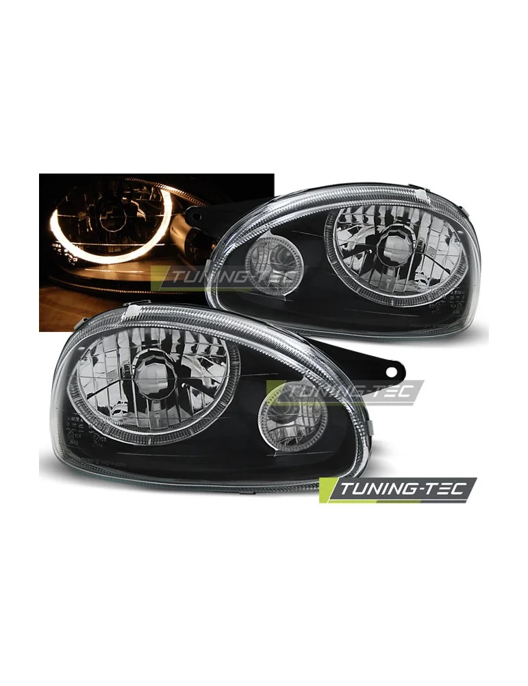 Phares noirs pour OPEL CORSA B 02.93-10.00