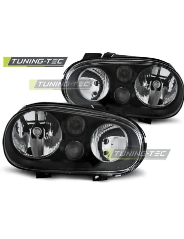 Phares noirs pour VW GOLF 4 09.97-09.03