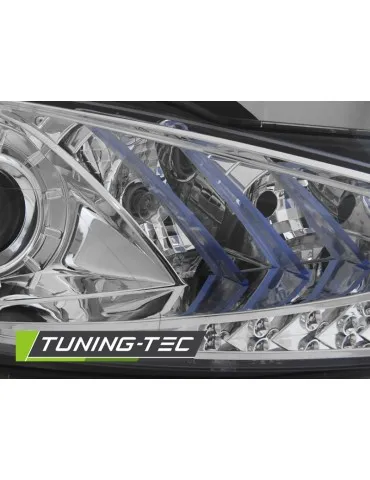 Phares chromés bleus pour VW GOLF 6 10.08- 12