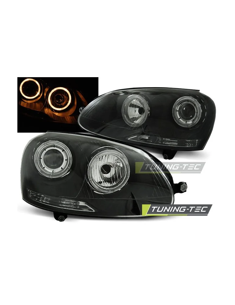 Phares noirs pour VW GOLF 5 10.03-09