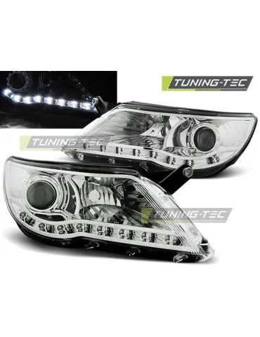 Phares à LED chromés pour VW TIGUAN 10.07-11