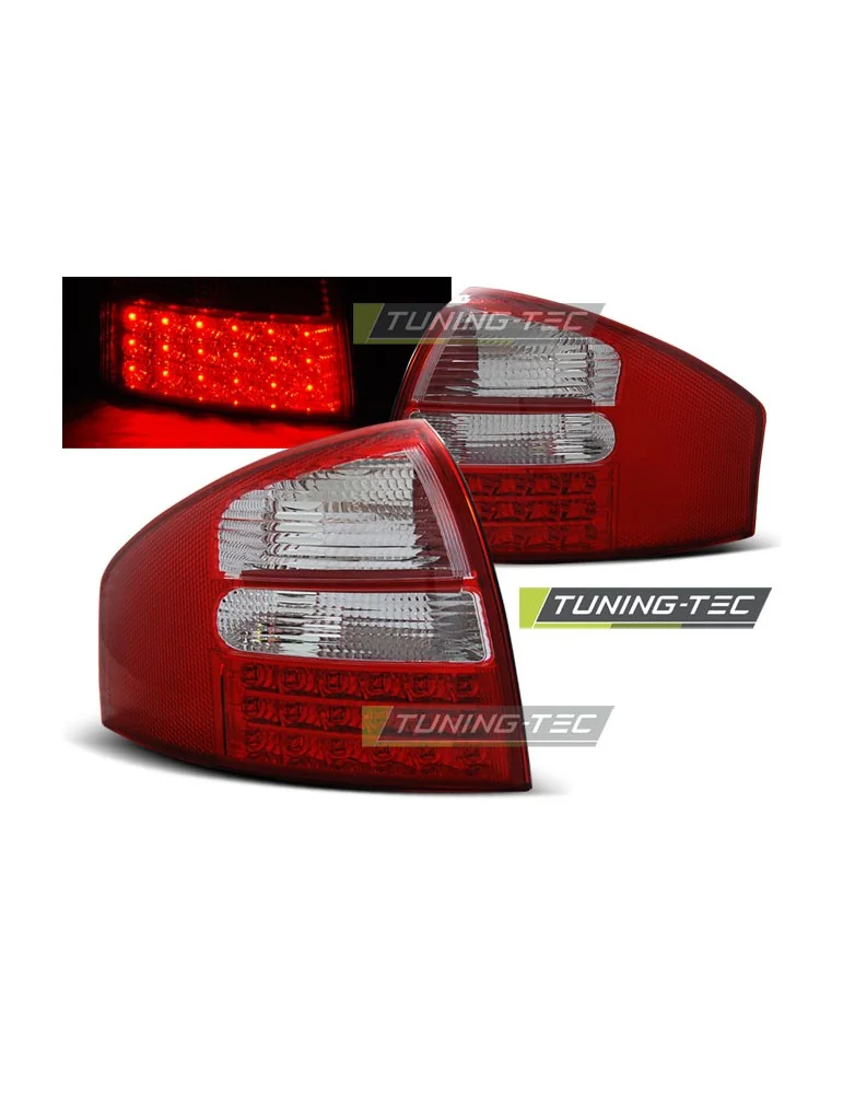 Feux arrière à LED rouges blancs pour AUDI A6 05.97-05.04 Berline