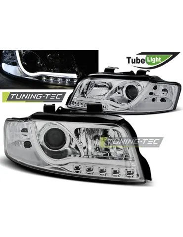 Phares à LED chromés pour AUDI A4 10.00-10.04