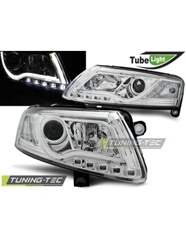 Phares à LED chromés pour AUDI A6 C6 04.04-08