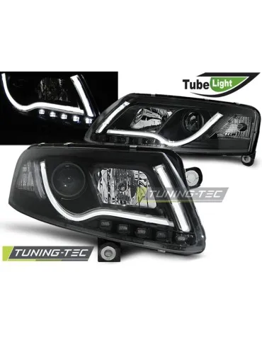 Phares à LED noirs pour AUDI A6 C6 04.04-08
