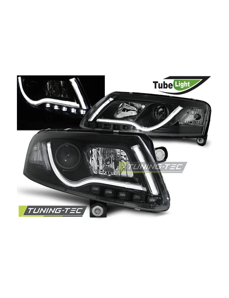 Phares à LED noirs pour AUDI A6 C6 04.04-08