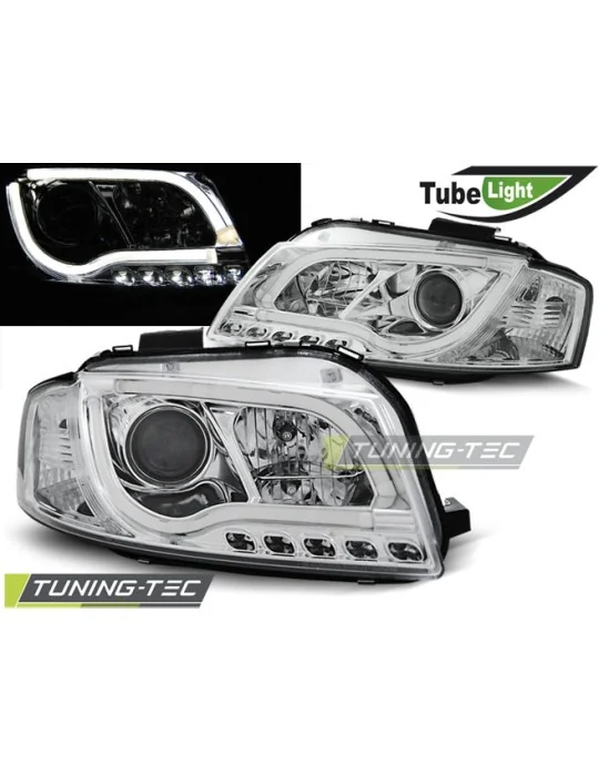 Phares à LED chromés pour Audi A3 8P (2003 - 2008)
