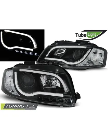 Phares à LED noirs pour AUDI A3 8P 05.03-03.08