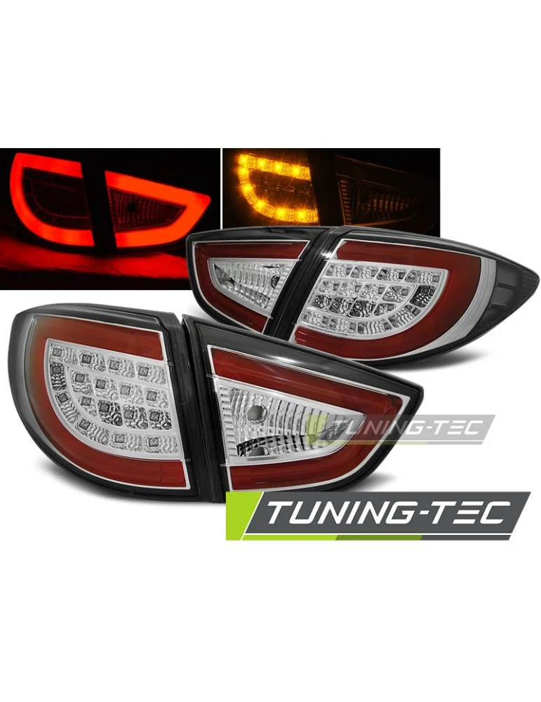 Feux arrière à LED chromés pour HYUNDAI IX35 09-09.13