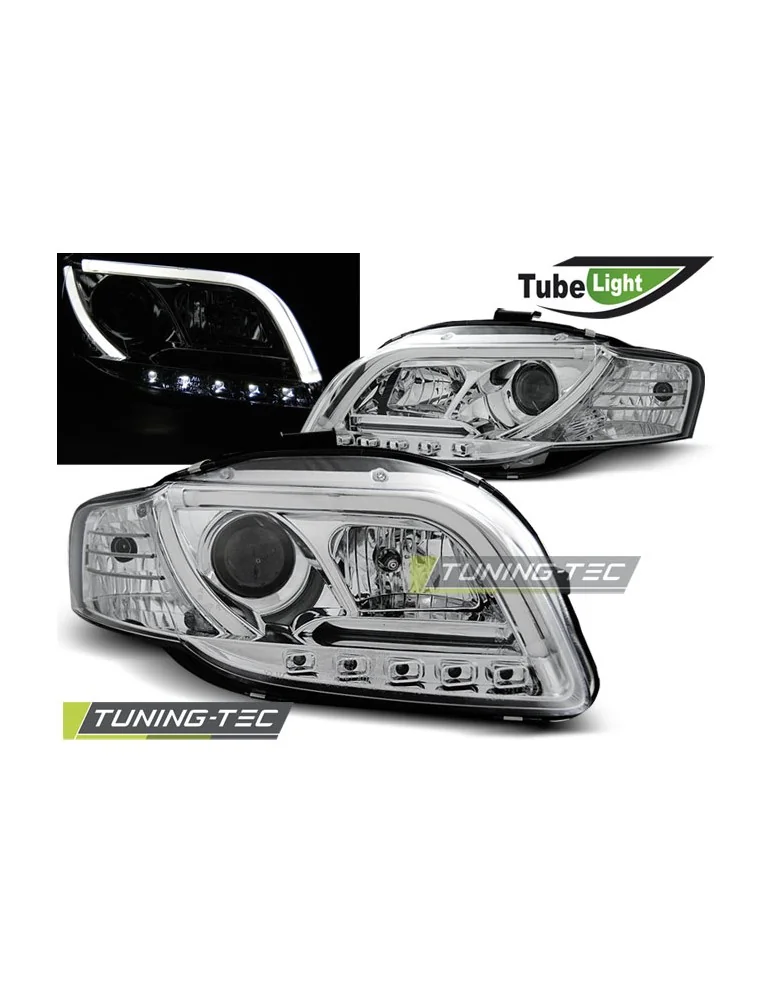 Phares à LED chromés pour AUDI A4 B7 11.04-03.08