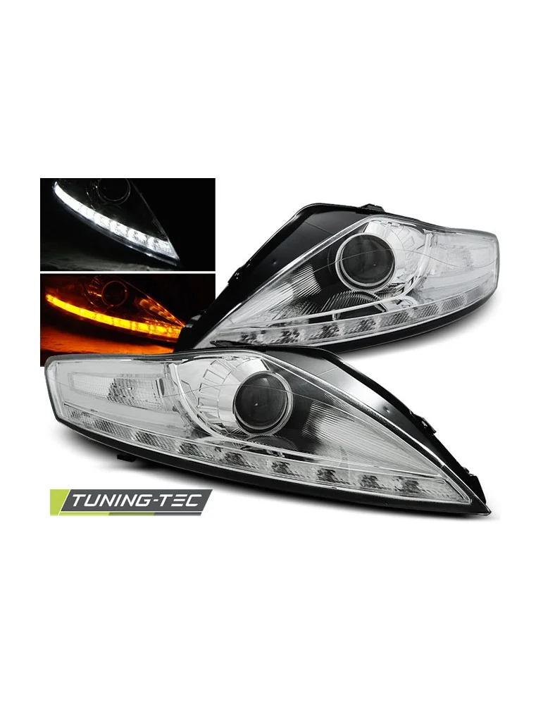Phares à LED chromés pour FORD MONDEO 07.07-11.10 INDICATOR