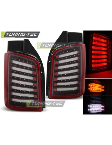 Feux arrière à LED rouges blancs pour VW T5 04.03-09 10-15