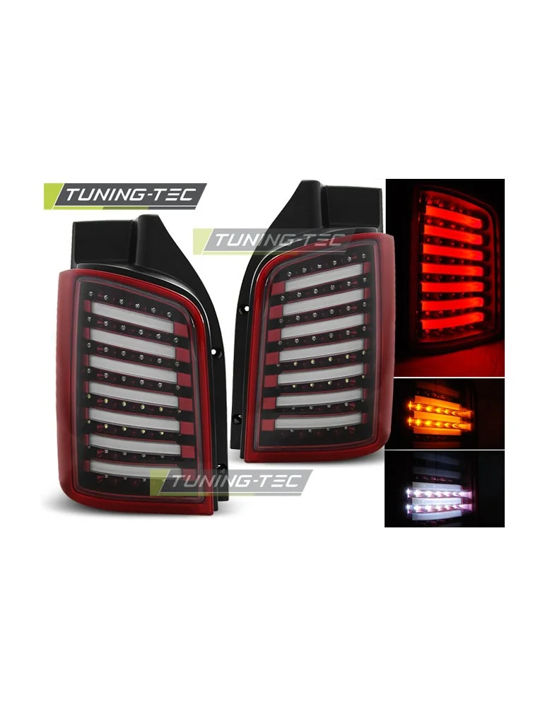 Feux arrière à LED rouges blancs pour VW T5 04.03-09 10-15