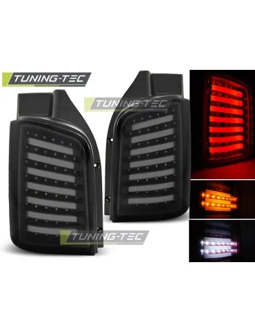 Feux arrière à LED noirs fumés pour VW T5 04.03-09 10-15
