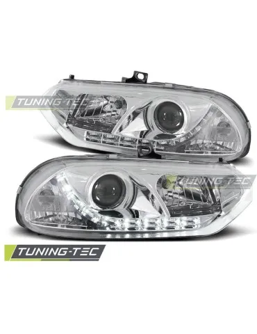 Phares à LED chromés pour ALFA ROMEO 156 10.97-06.03